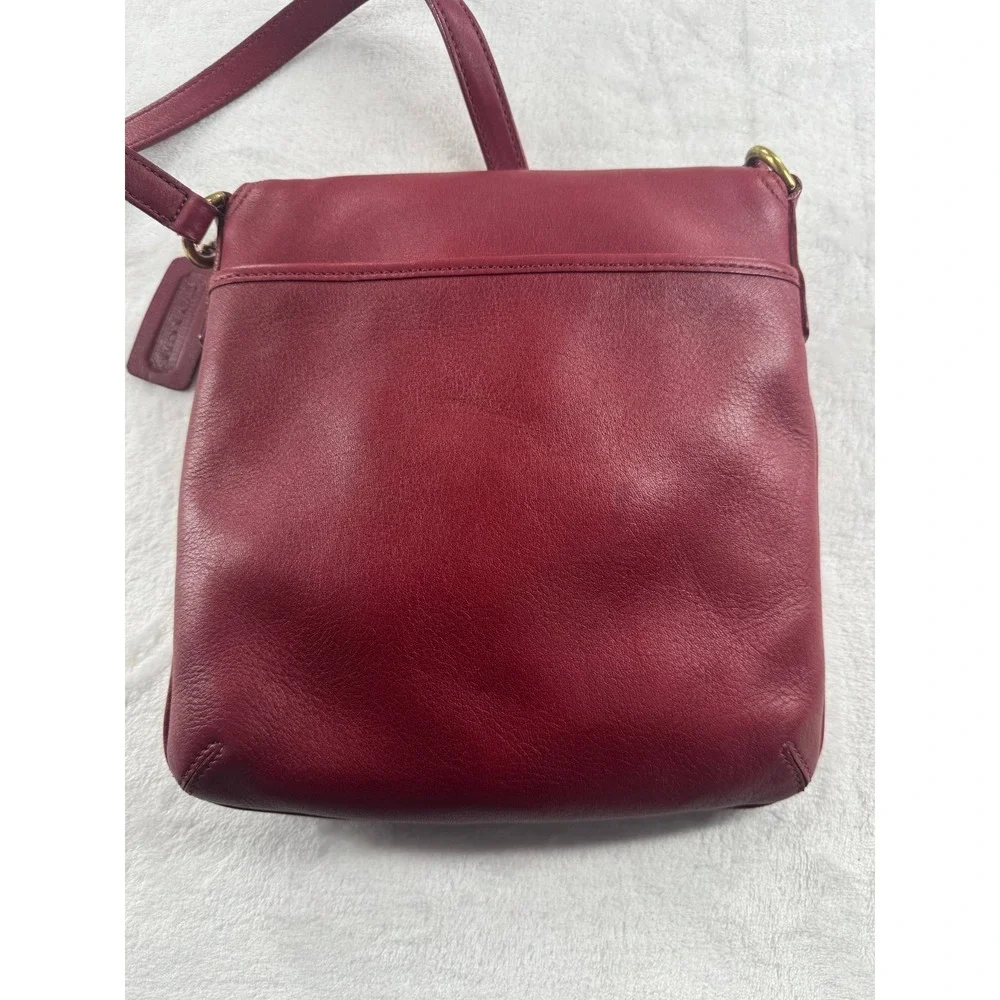 Coach Legacy‎ 9592 Flap Crossbody Bag Women's Red Leather Messenger Handbag